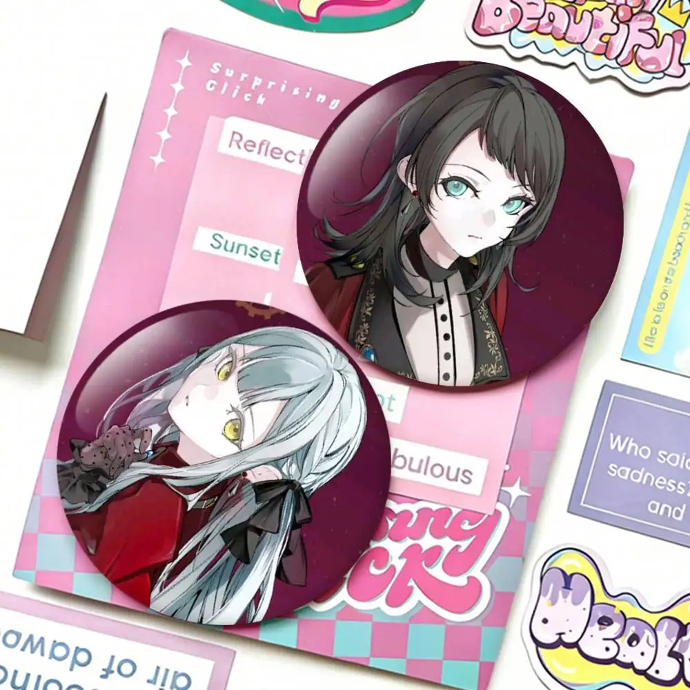 

BanG Dream Anime A-Ave Mujica Laser Badge Applicable For Backpack Clothes Hats Decor Creative Accessories