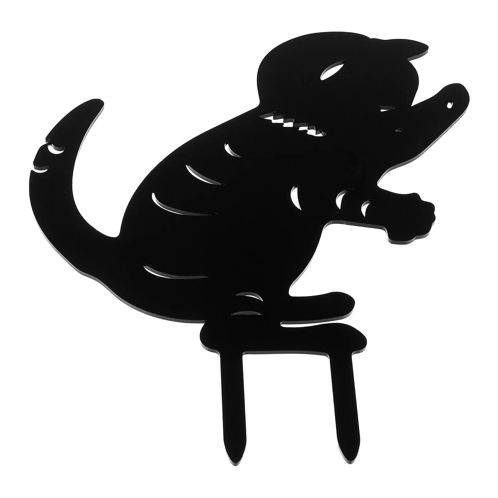 

Acrylic Cat Stake Black Cartoon Design Durable Outdoor Garden Yard Lawn Decor Black Acrylic Cat Stake Garden Ornament