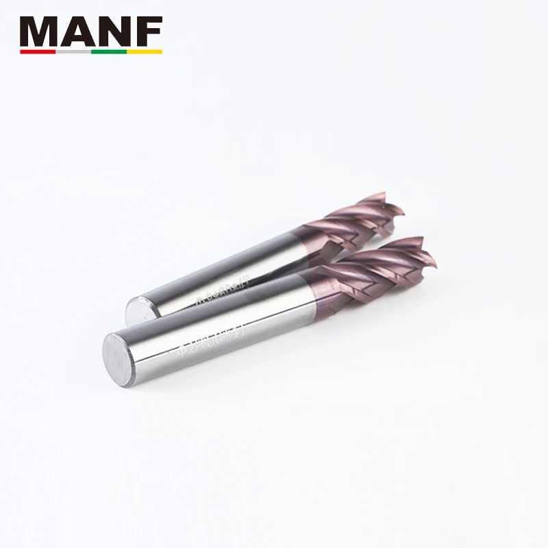 MANF Milling Cutters HRC55 4mm 5mm 6mm 8mm 10mm Solid Carbide EndMills Mill Cutter Carbide End Mills Milling Cutter Metal