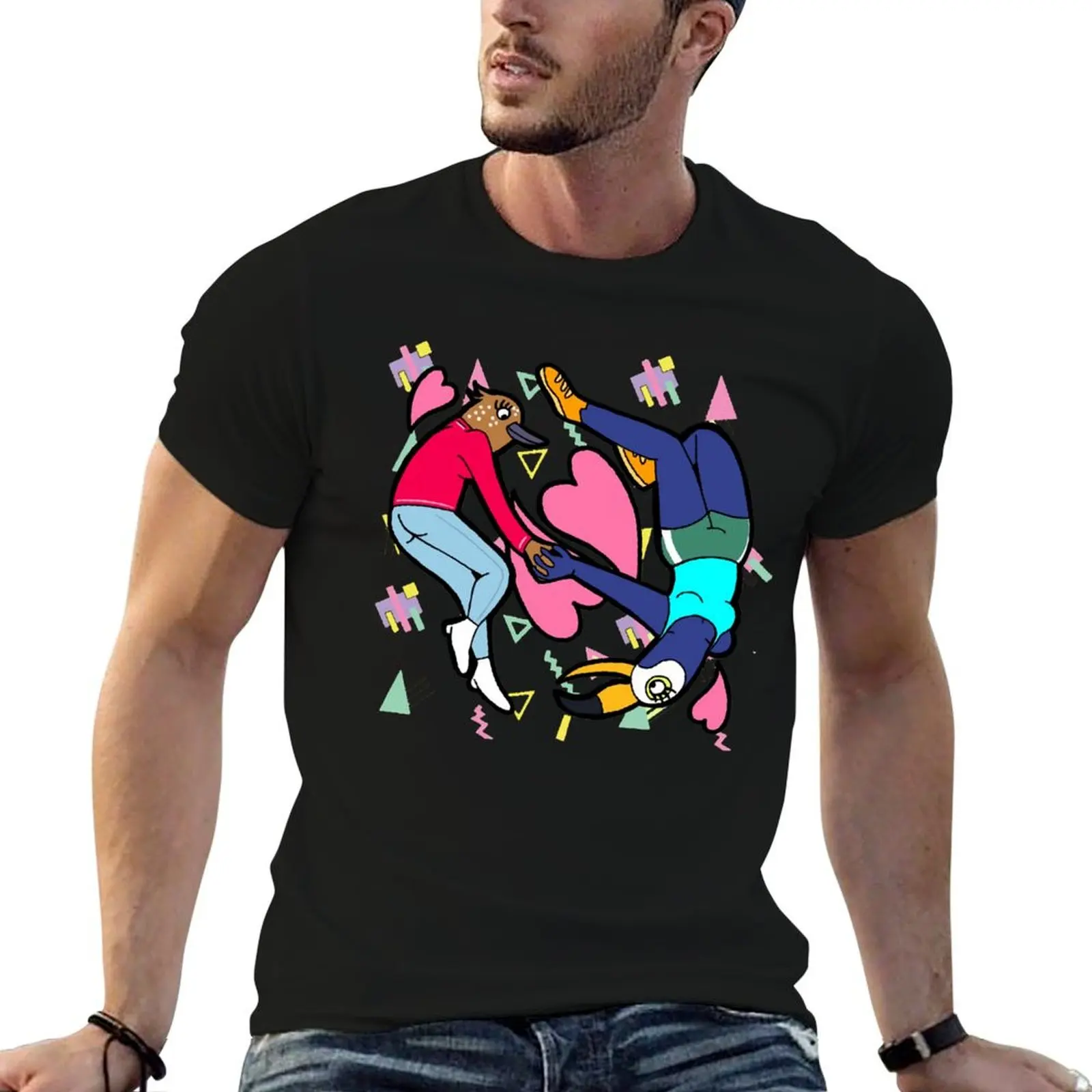 Camiseta de dibujos animados para adultos de Tuca y Bertie, camisetas esenciales para hombre, camisetas gráficas vintage para hombre, camiseta gráfica divertida
