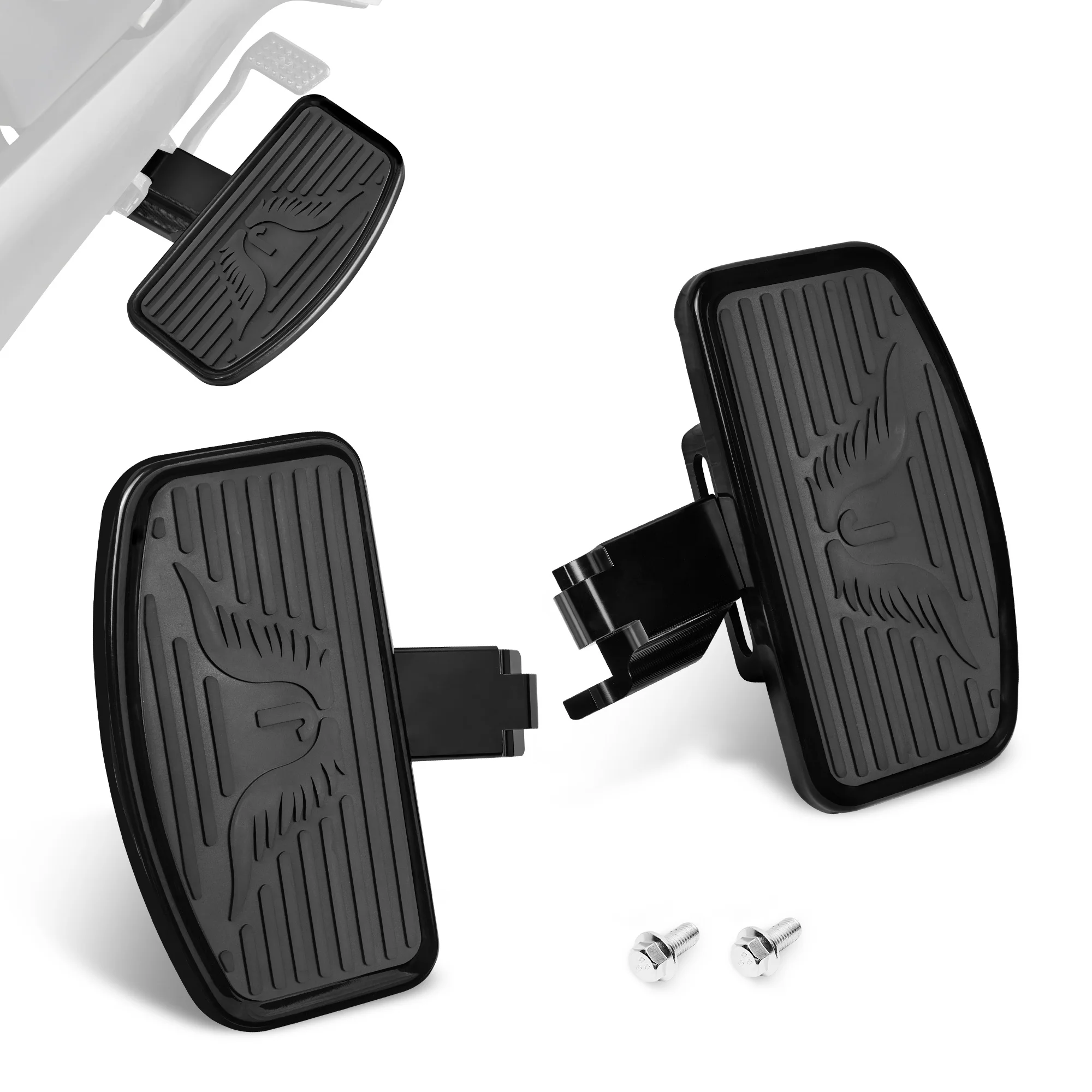 

Black Driver Wide Floorboards Rider Foot Pegs Foot Rest for Can-Am Ryker 600 900 Rally Edition (2019-2025), Sport (2022-2025)