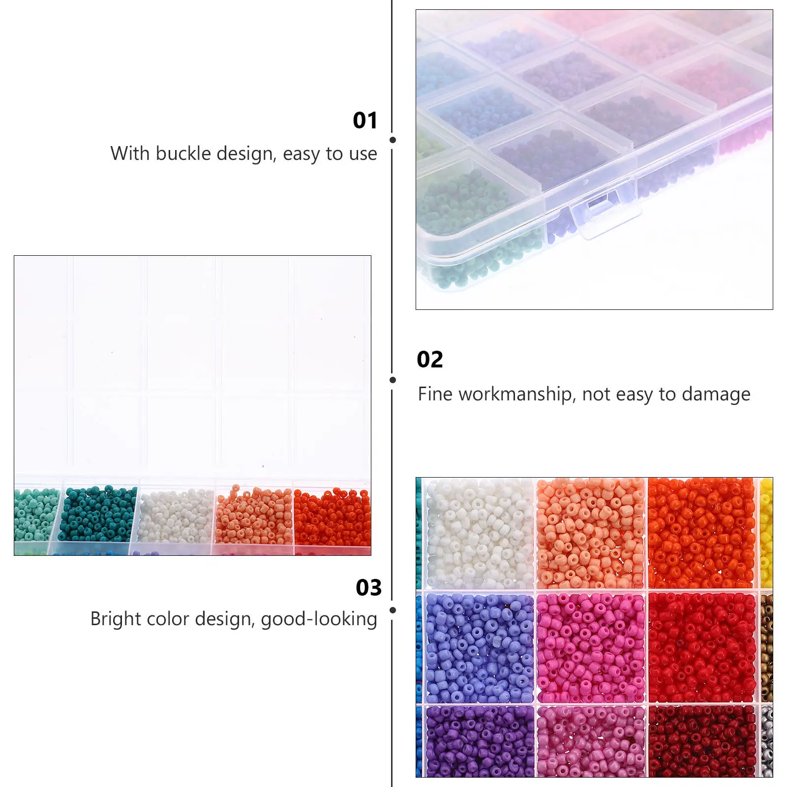 

Набор из 1 комплекта разноцветных стеклянных бусин: высококачественные акриловые круглые бусины-разделители для изготовления украшений своими руками, браслетов, поделок, декоративных изделий