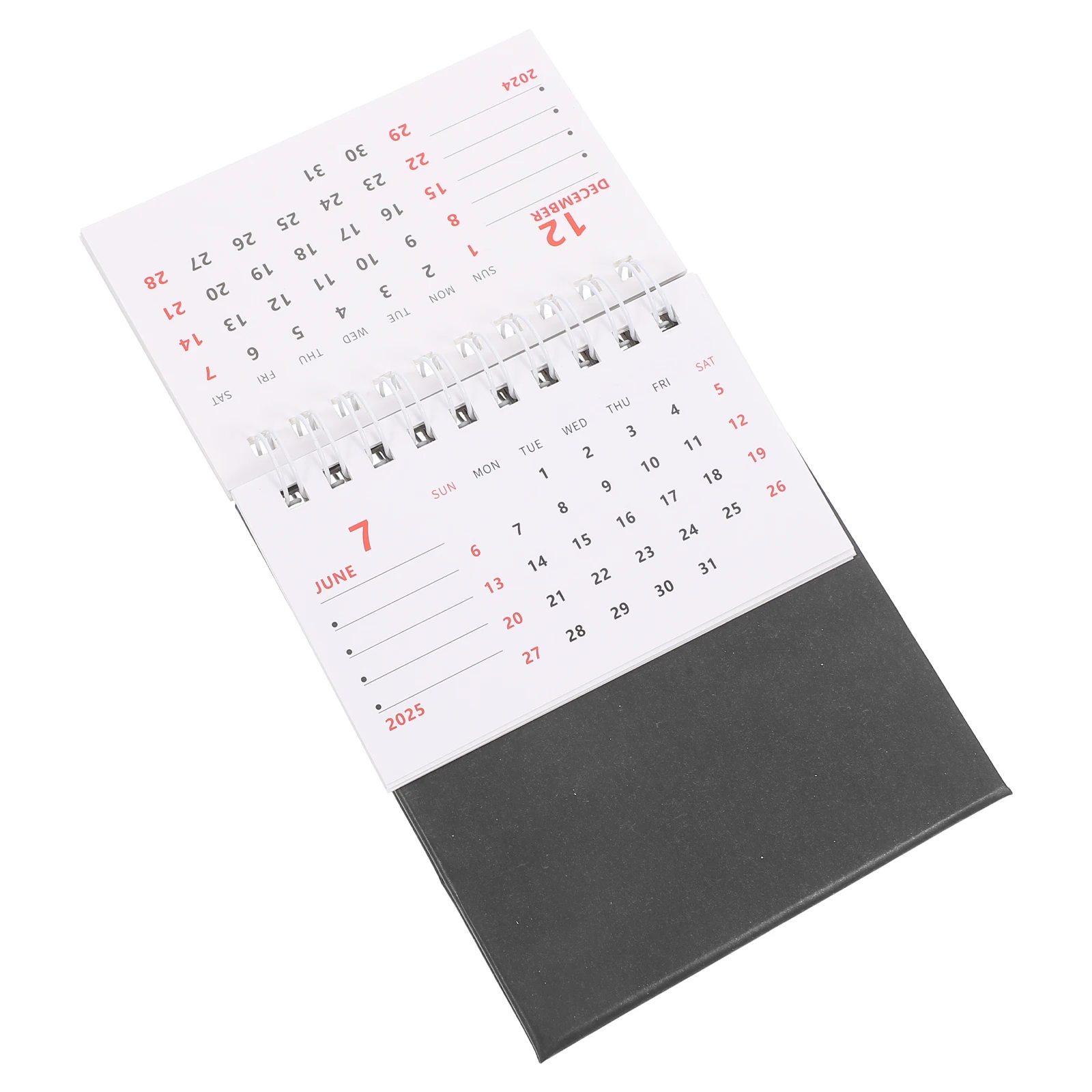 Mini Desk Calendar 2024 2025 Daily Use Small Standing Planner Monthly Note Home Office Supplies Blue Color Design