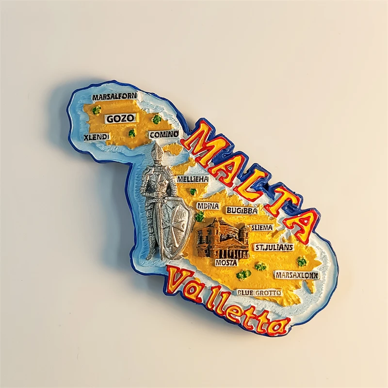 مغناطيس ثلاجة مجسمة ثلاثية الأبعاد ، لوحة راتنج ، ديكور المنزل ، أوروبا ، مالا ، فالبوري ، المدينة القديمة ، أوروبا