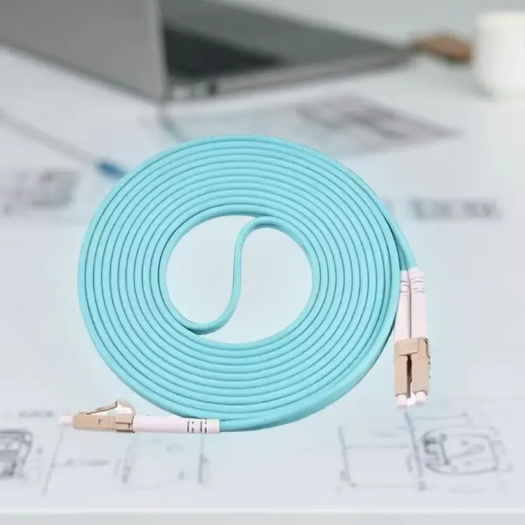Duplex OM3 50/125 Multimode LC UPC to LC UPC Fiber Patch Cord LSZH Optical Cable For 10G Ethernet