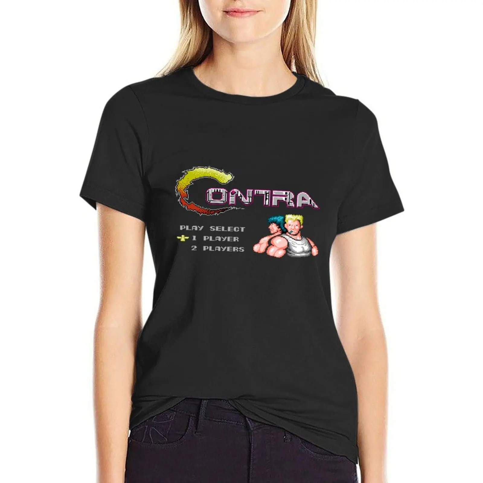 Contra Title T-Shirt hippie clothes summer tops Woman clothing