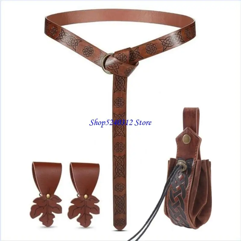 634C حزام الخصر في العصور الوسطى حقيبة خصر الخصر الفلين زجاجة زجاجة زجاجة جرعة