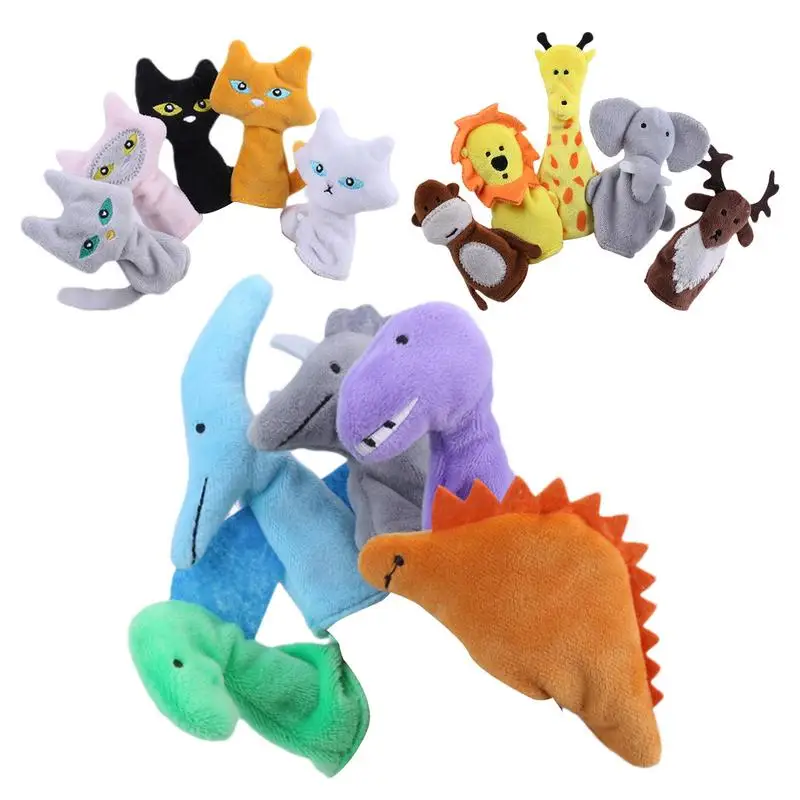 

Finger Puppet 5PCS Forest Animal Finger Puppets Soft Plush Finger Puppet Toys For Kids Storytime Learning Aid Mini Plush Toy