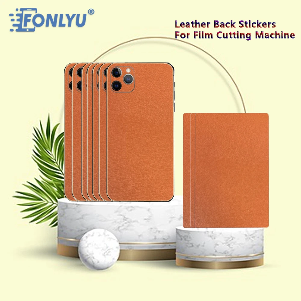 

FONLYU 50pcs Mobile Phone Skin Sticker PU Leather 3D Embossed Back Film for Hydrogel Movies Screen Protector Cutting Machine