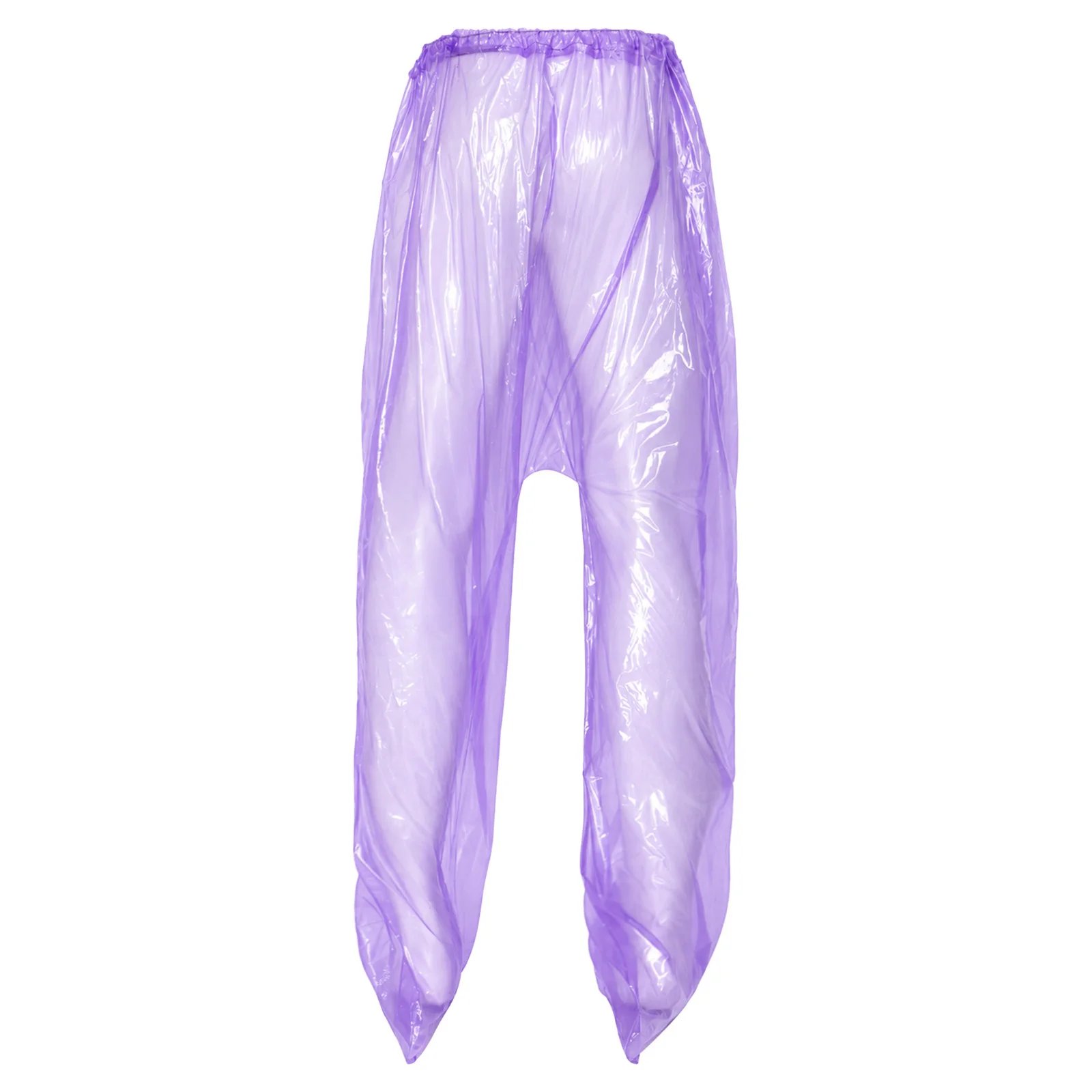 Unisex Adults Waterproof Pants Rainwear Foot-covering High Waist Elastic Waistband Rain Pants for Cycling Fishing Water Rafting