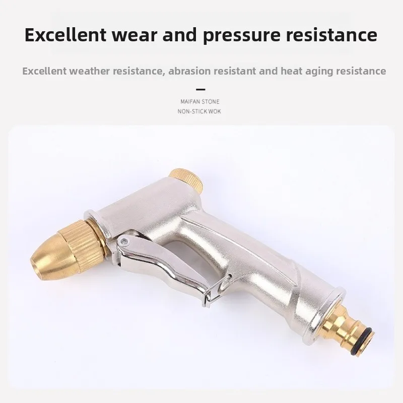 High Pressure Water Spray Gun Metal Brass Nozzle Garden Hose Pipe Lawn Car Wash Sprayer Sprinkler Car Wash Tool Water Guns view 6