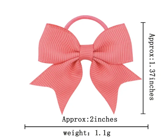 20Pieces Babies Tiny 2Inches Hair Bows Rubber Bands Hair Ropes Ponytail Holders for Baby Girls Infant Kids Hair Accessory