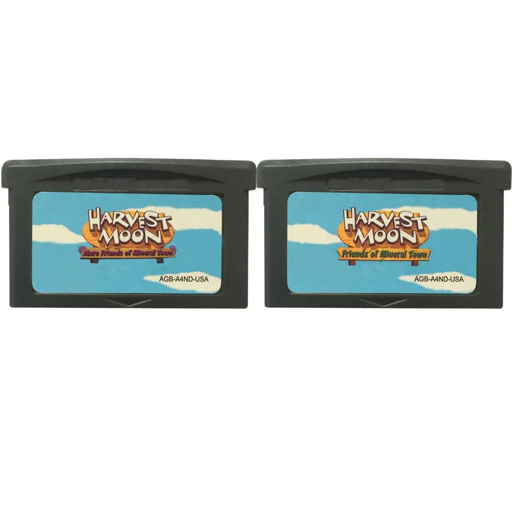 Harvest Moon GBA Game Cartridge 32Bit Video Game Console Card Friends of Mineral Town More Friends of Mineral Town for GBA/SP/DS