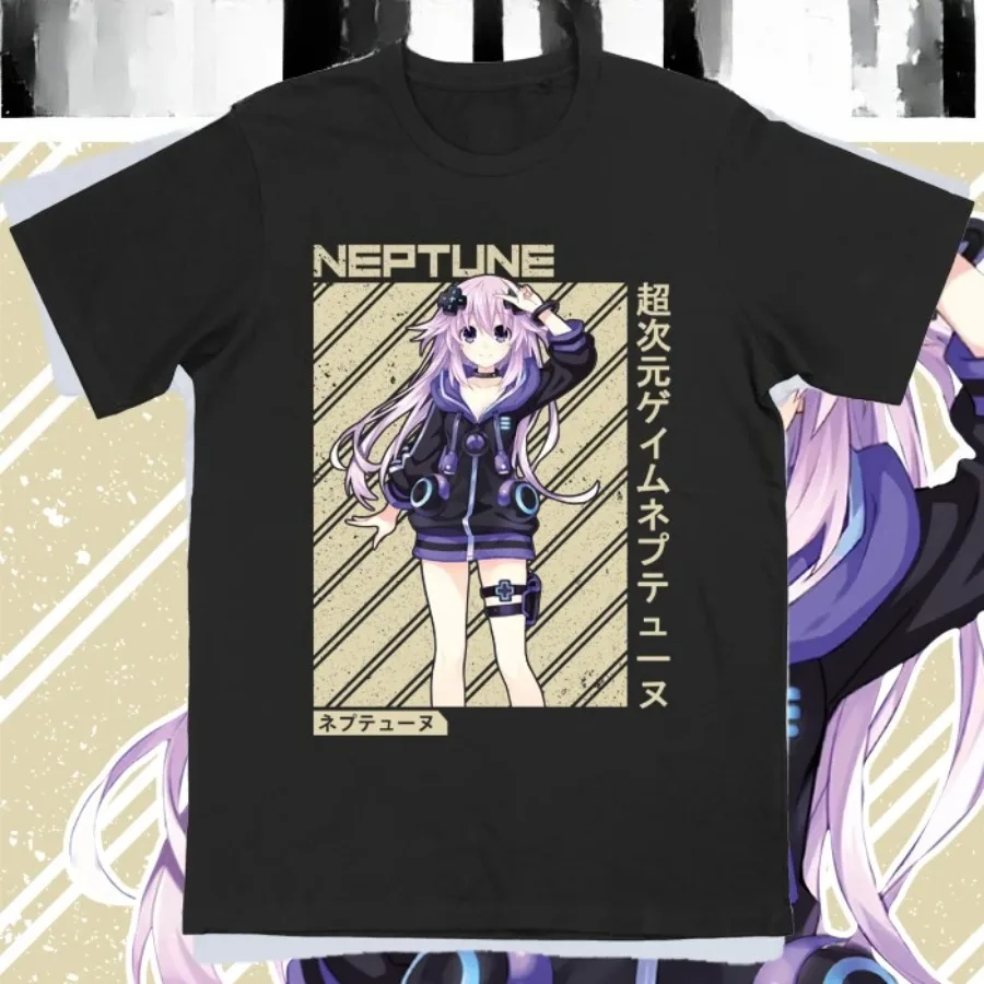 Anime Hyperdimension Neptunia Neptune Short Sleeve T Shirt Women Men Harajuku Tops Aesthetic Graphics Tshirt Cotton Tees Cosplay