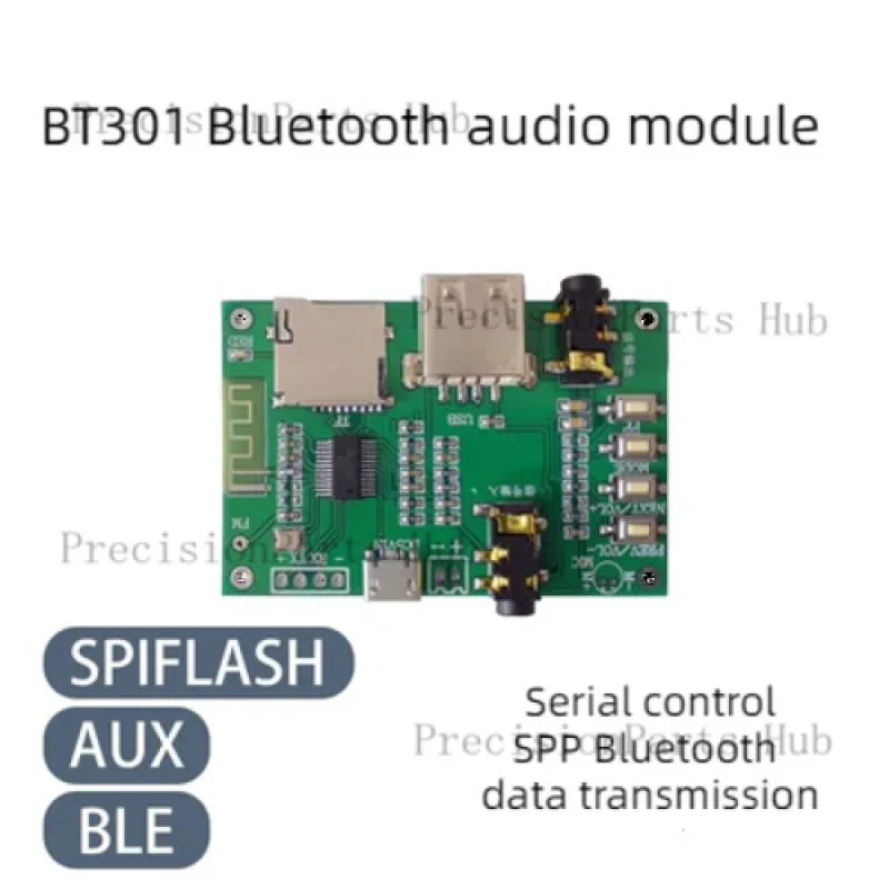 Módulo de Descarga de MP3 con Voz Bluetooth BT301, Transmisión Digital Spiflash, Solución de Audio BLE, Chip AUX FM