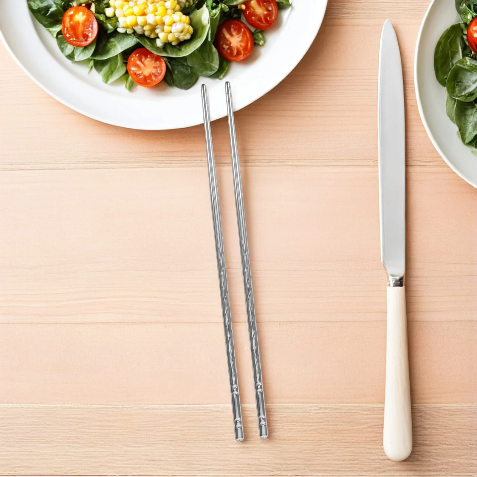 

5Pairs Premium 304 Stainless Steel Chopsticks Non Slip Spiral Design Heat Resistant Reusable Metal Dining Utensils for Hot Pot