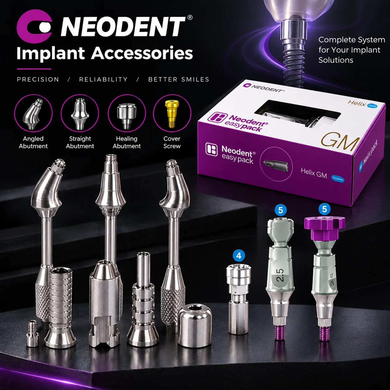 Neodent Grand Morse GM MUA Titanium Multi Unit Implant Abutment Straight 17 Degree 30 Degree Angled Dental Abutment