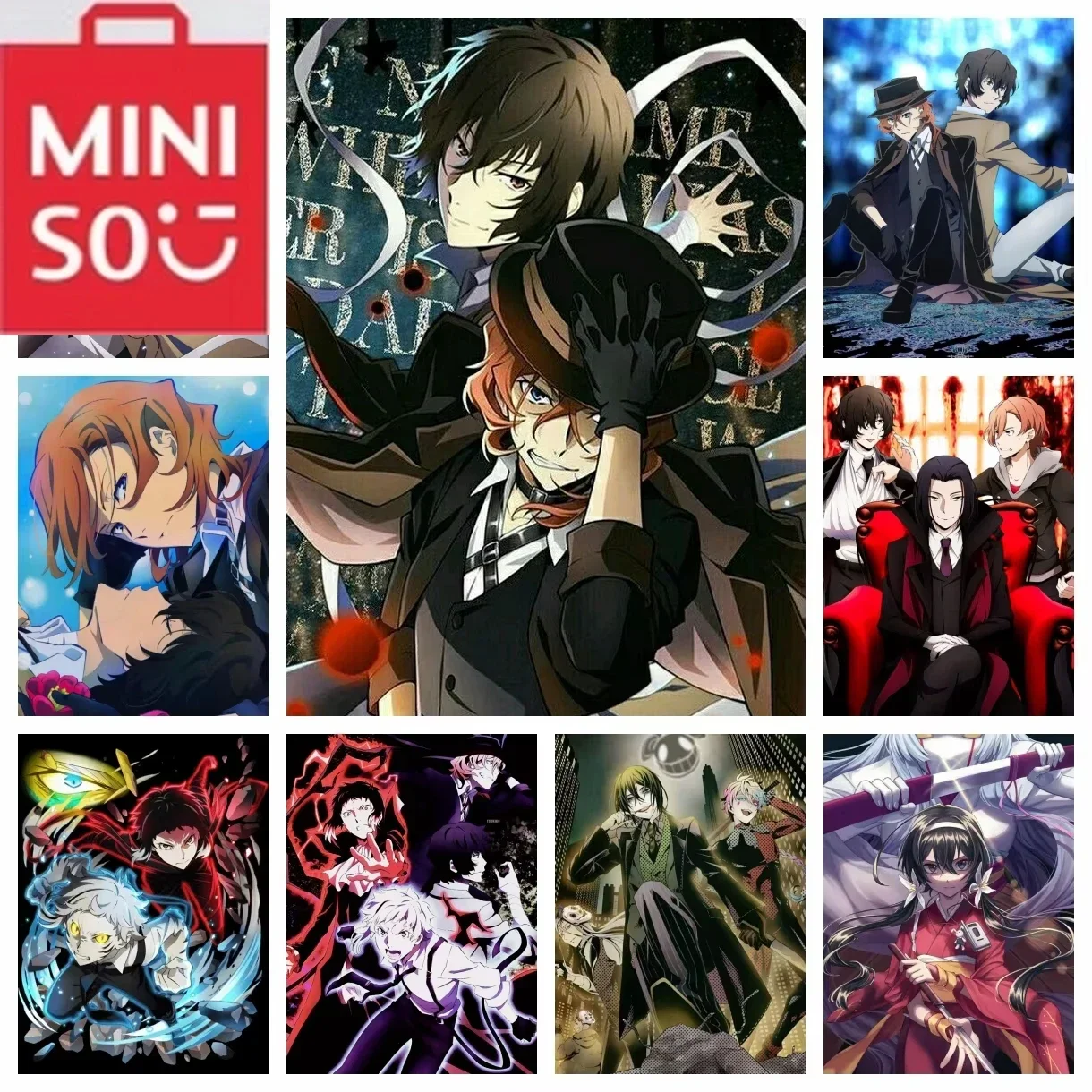 

MINISO Bungo Stray Dogs 5D DIY алмазная живопись мозаика аниме ремесла Алмазная вышивка полная круглая дрель вышивка крестиком домашний декор