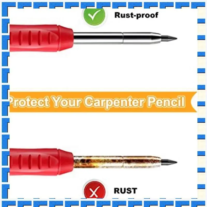 

ABNG 4 Pack Woodworking Pencil Set With Refill 2.8Mm Built-In Sharpener Woodworking Tools Deep Hole Construction Pencil
