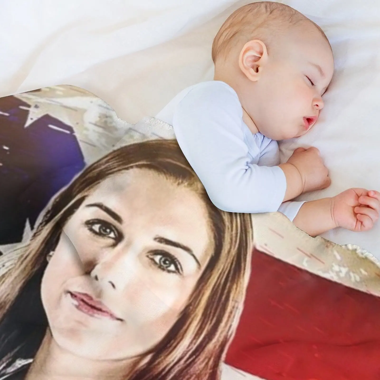 التوضيح أليكس مورغان رمي بطانية هدايا عيد الميلاد سرير الشتاء الدافئ بطانيات الأطفال