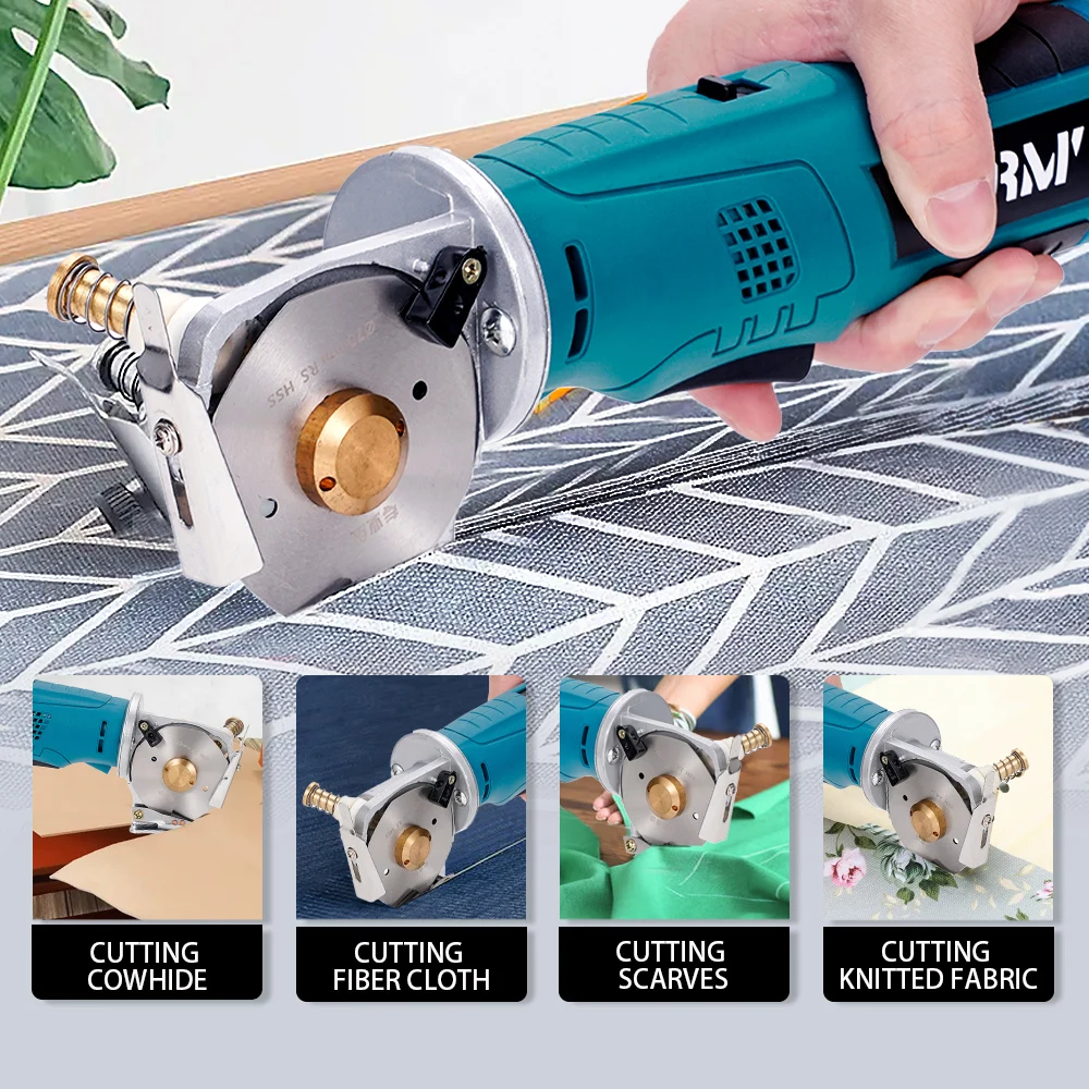 12V Electric Round Scissors Cordless Rotating Fabric Cutter Suitable for Cutting Leather Compatible with Bosch Batteries