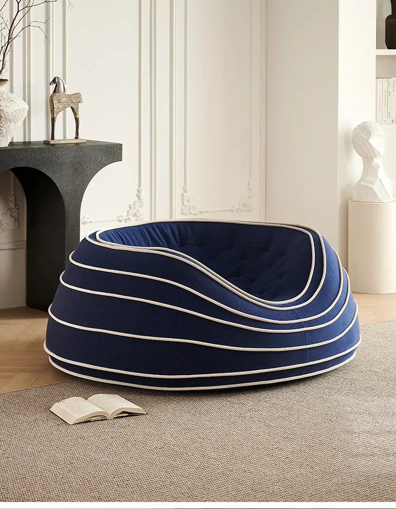 Minimalist Modern Single Lounge Sofa Comfortable Soft Cotton Bean Bag Chair For Living Room Or Bedroom Furniture