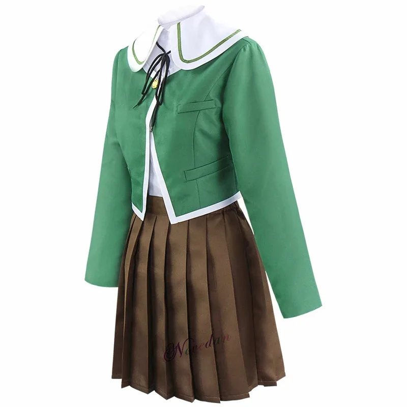 

qq45Anime Danganronpa Trigger Happy Havoc Chihiro Fujisaki Косплей Женщины Девушки JK Униформа Костюм Хэллоуин Вечеринка Костюм