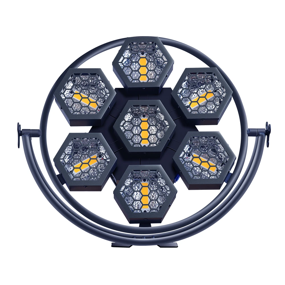 2 قطعة/المجموعة 350 واط أضواء فلاش الرجعية RGB + 7 الذهبي الأصفر Cob ضوء المرحلة DMX DJ الإضاءة المرحلة ضوء تأثير للحزب ديسكو الإضاءة
