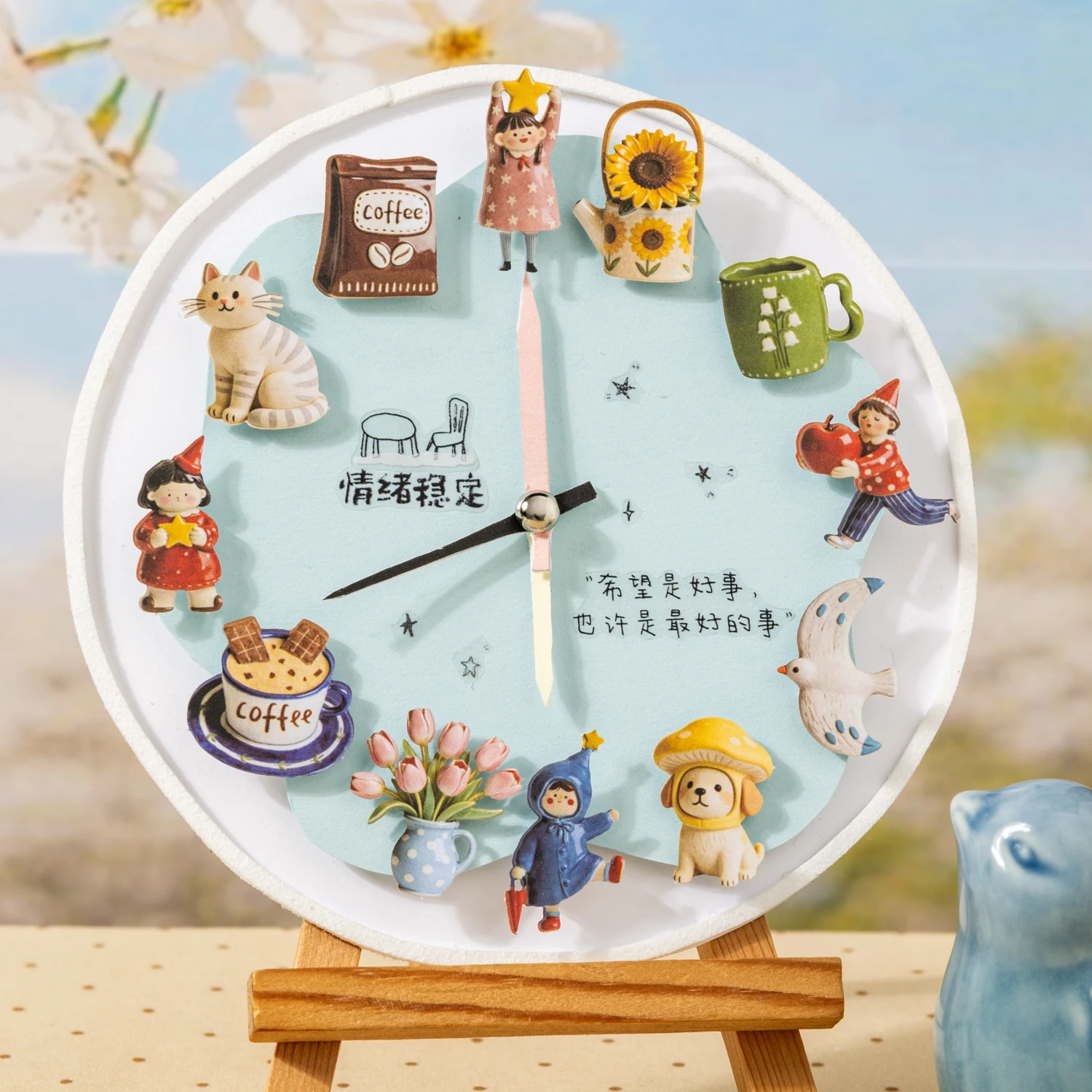 Ceramic Trinkets Series Vintage Life Pet Plant Character Landscape Sticker Creative DIY Journal Material Collage Stationery