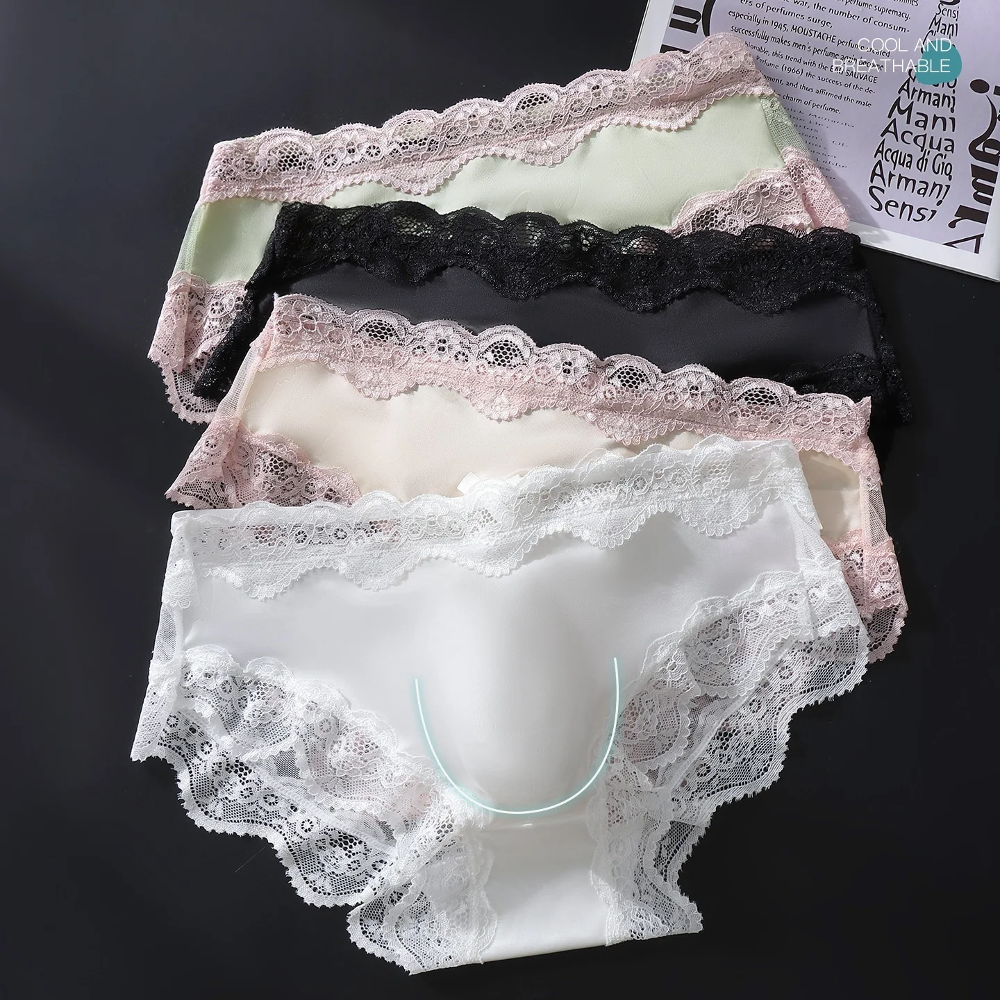 

Lace Sexy Men's Triangular Panties 3D U Pouch Briefs Transparent Lace Flower Pattern Butterfly Knot Breathable Briefs Plus Size