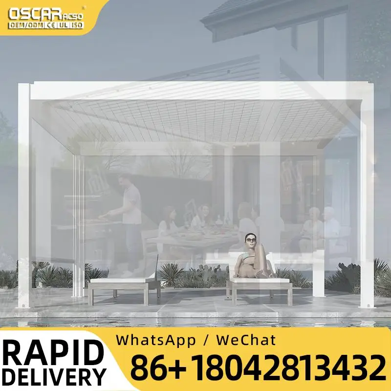 Customizable Motorized or Manual Waterproof Folding Awning Retractable Shade for Hotel Resort Balcony Global Luxury Retreats per