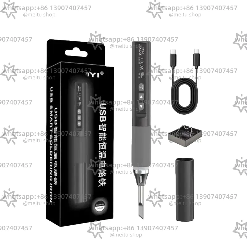 

ZT-N1 96 Вт интеллектуальный портативный электрический паяльник с постоянной температурой высокой мощности USB с внутренним нагревом PID-управлением