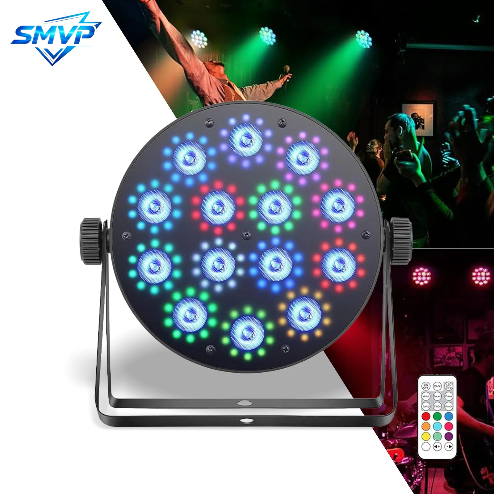14x6W RGBW 4in1 LED Par Light 140pcs RGB Fill Light Pixel Wash Effect DMX Remote Stage Light For DJ Disco Bar Wedding Party