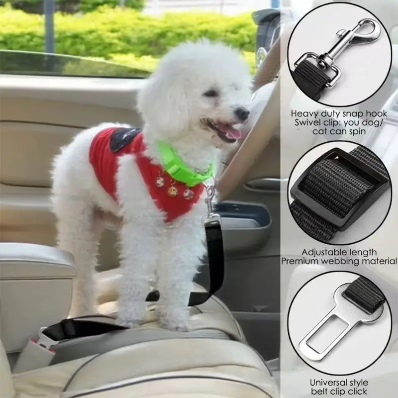 Car pet towing rope, car seat accessories, pet seat belt, retractable towing rope, reflective safety rope