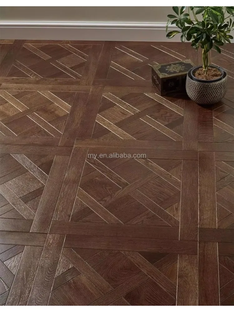 맞춤형 오크 마루 엔지니어링 목재 바닥재, 고품질 모던 브러쉬드 우드 플로어