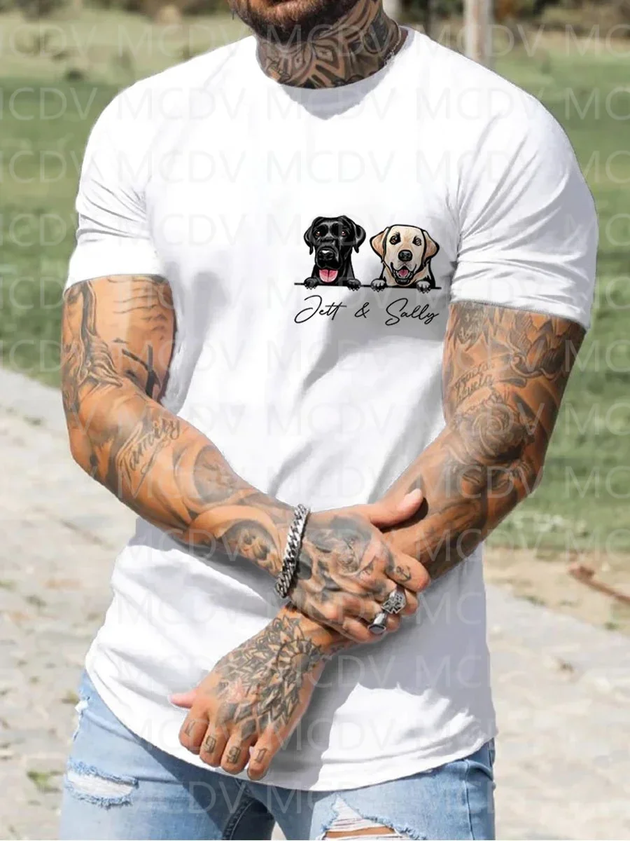 T-shirt imprimé pour hommes, Love Dog Make Me Happy, T-shirt coloré, The Best He Him Hole, LGBT3D, Été 2023