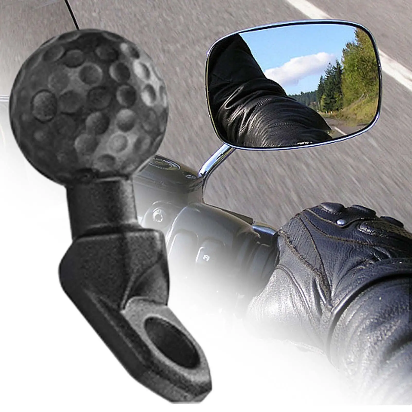 

1pc Angled Bolt Head Ram Mount Support Base with 1 Inch 25mm Ball Adapter for Motocycle Rearview Mirror Bracket