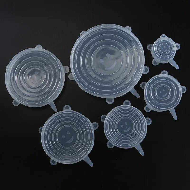 

Food Grade 6-piece Set, Silicone Fresh-keeping Cover, Stretch Cover, Sealed Household Bowl Cover