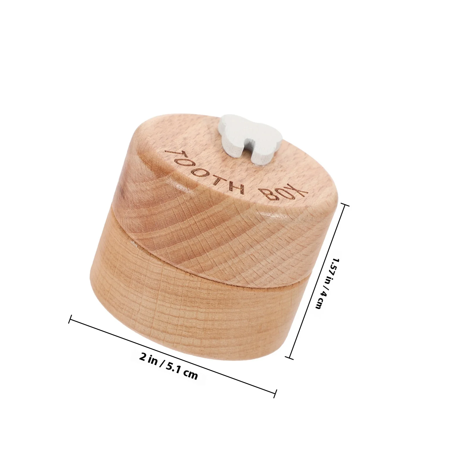 صندوق أسنان الطفل، حاوية تذكار خشبية للأطفال، تخزين شعر الجنين وأسنان، مدمجة وصديقة للسفر، لذاكرة الأطفال الصغار #2