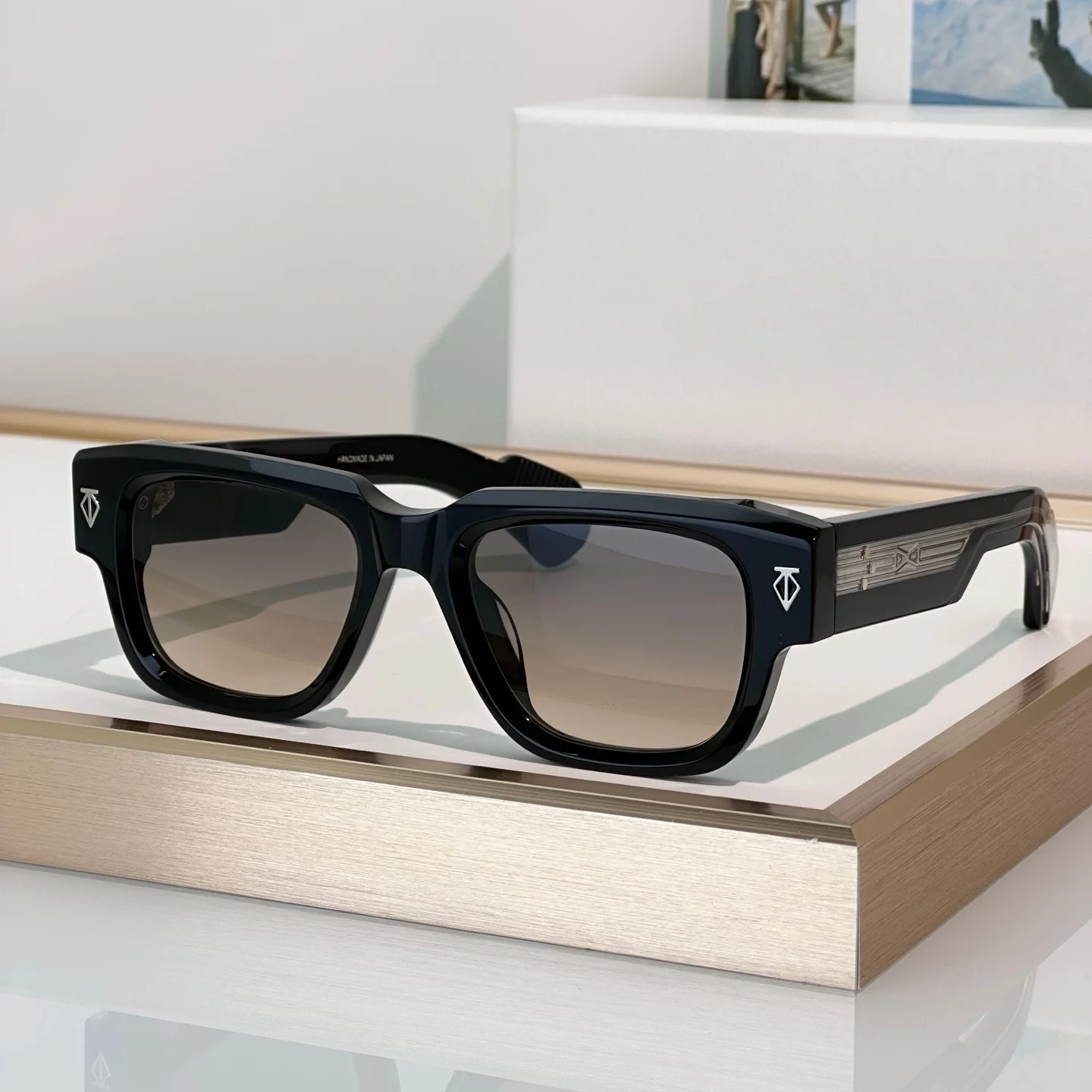 

Квадратные очки в ограниченном стиле для мужчин, тренд 2024, популярные солнцезащитные очки из ацетата, мужские модные брендовые женские и мужские солнцезащитные очки HENRY TAYCAN