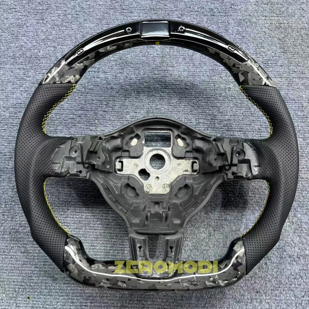 LED Steering Wheel For VW Golf 6 MK6 GTI R Scirocco Polo 2008-2014 Forge Carbon 32 Bead RPM LED Racing Wheel