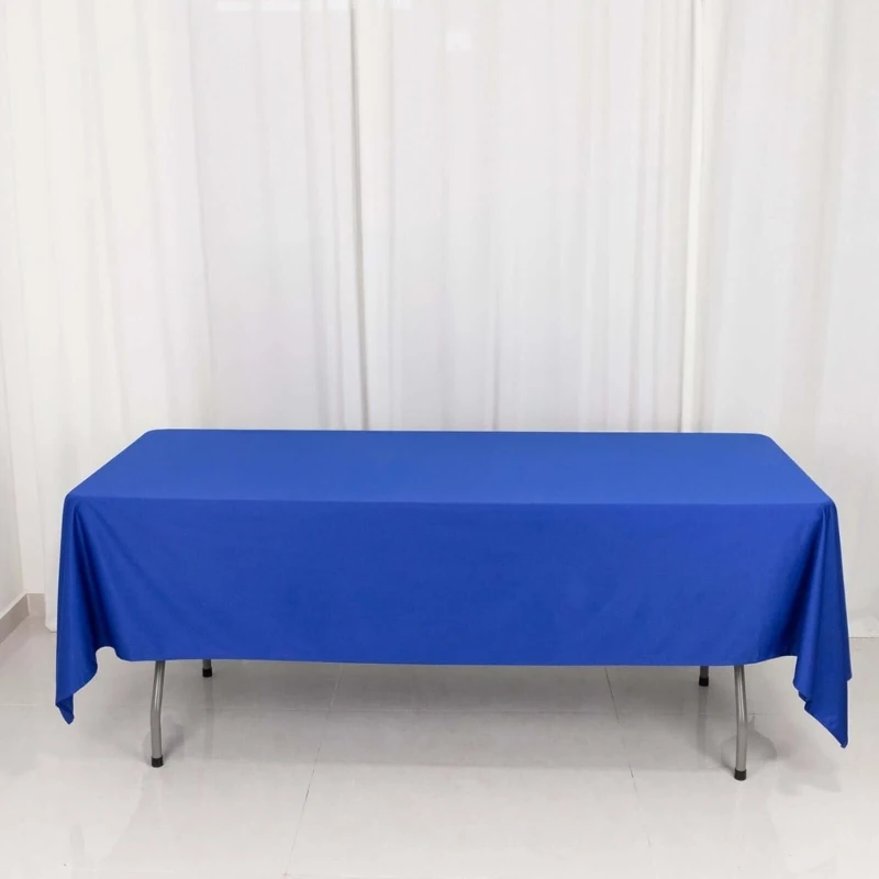 WrinkleFree Polyester Tablecloth In Blue Elegant Rectangular Design Table Cover For Camping Weddings And Home Decors
