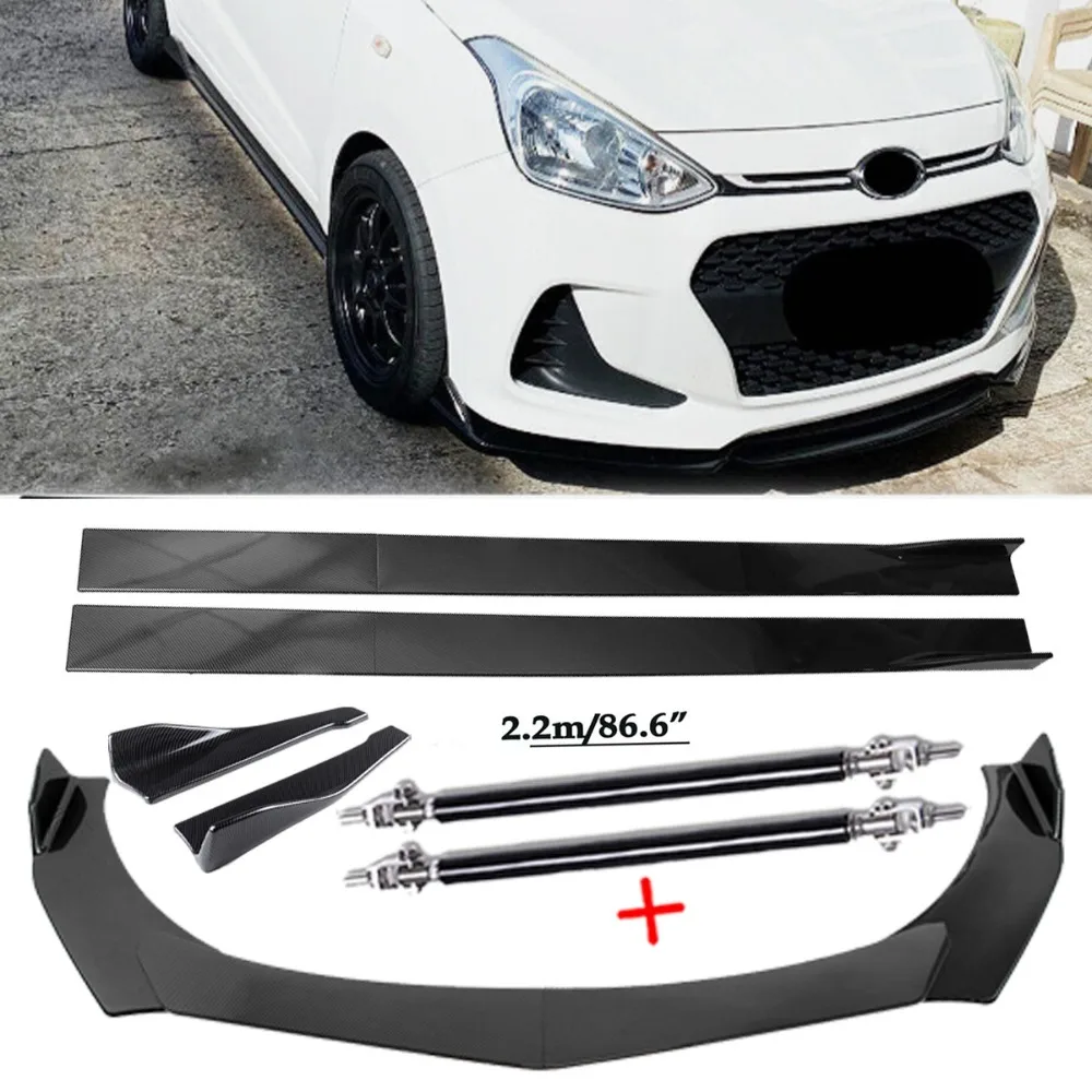 

Front Bumper Lip Splitter Spoiler Rear Lip Strut Rods For Hyundai Grand i10 United States