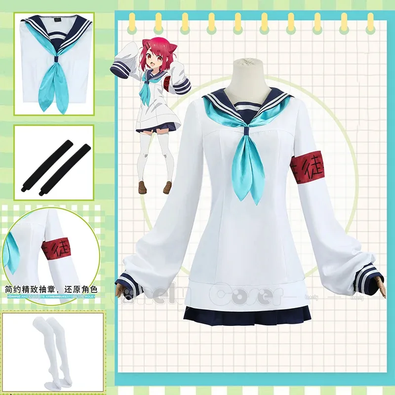 

Neko Nekoyamada Cosplay Costume Anime Shikanoko Nokonoko Koshitantan Dress Uniform Hairpins Stockings Halloween Party Girls