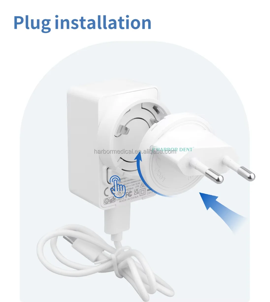 المصباح الأمامي لـ den tal 4.0X/5.0X Ergo Loupes 5W LED مشبك أضواء سطوع قابل للتعديل على أدوات طب الأسنان للبطارية #6