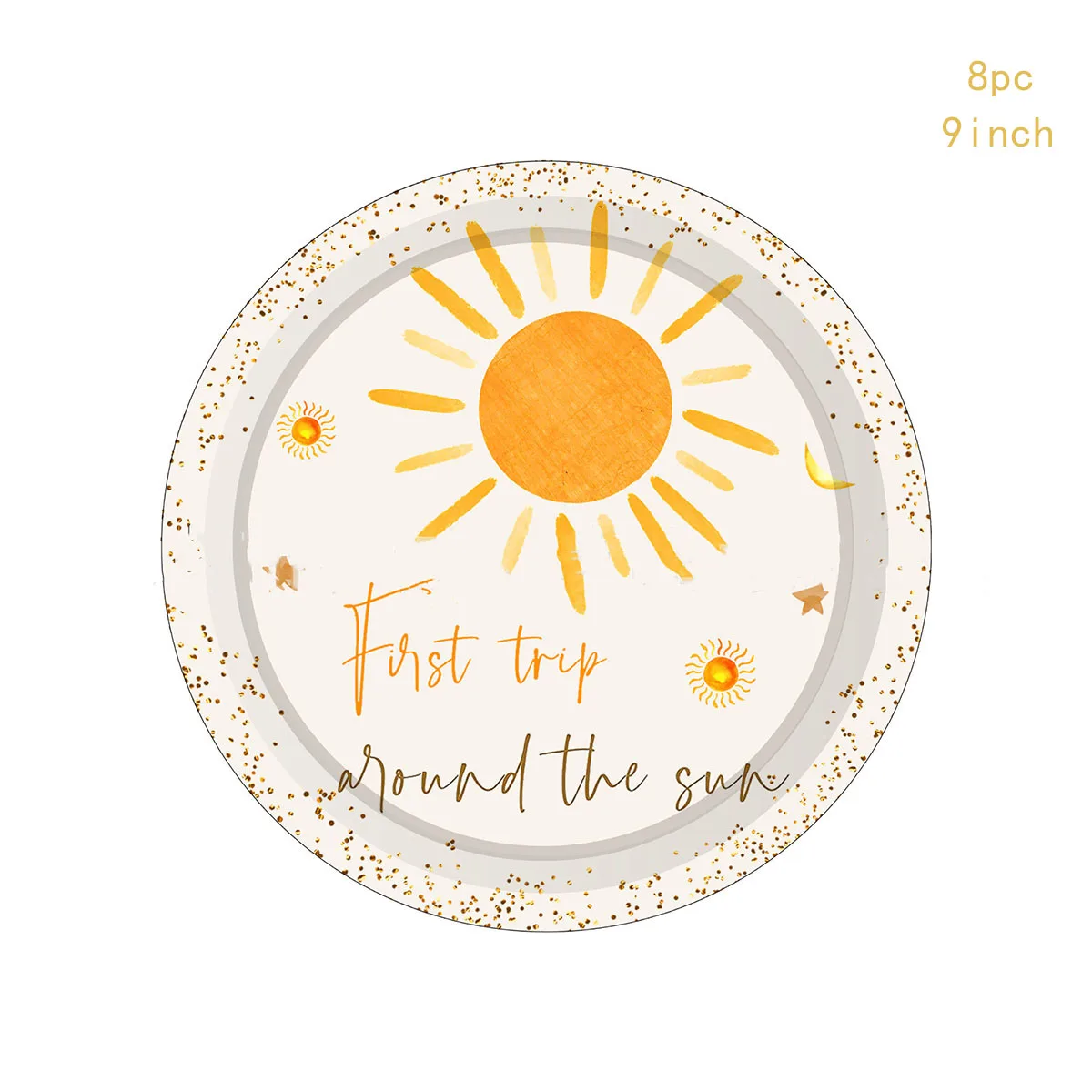 Travel Sun Theme  Paper Cup Plates Napkins Balloon Banner First Trip Around The Sun Birthday Disposable Tableware Babyshower