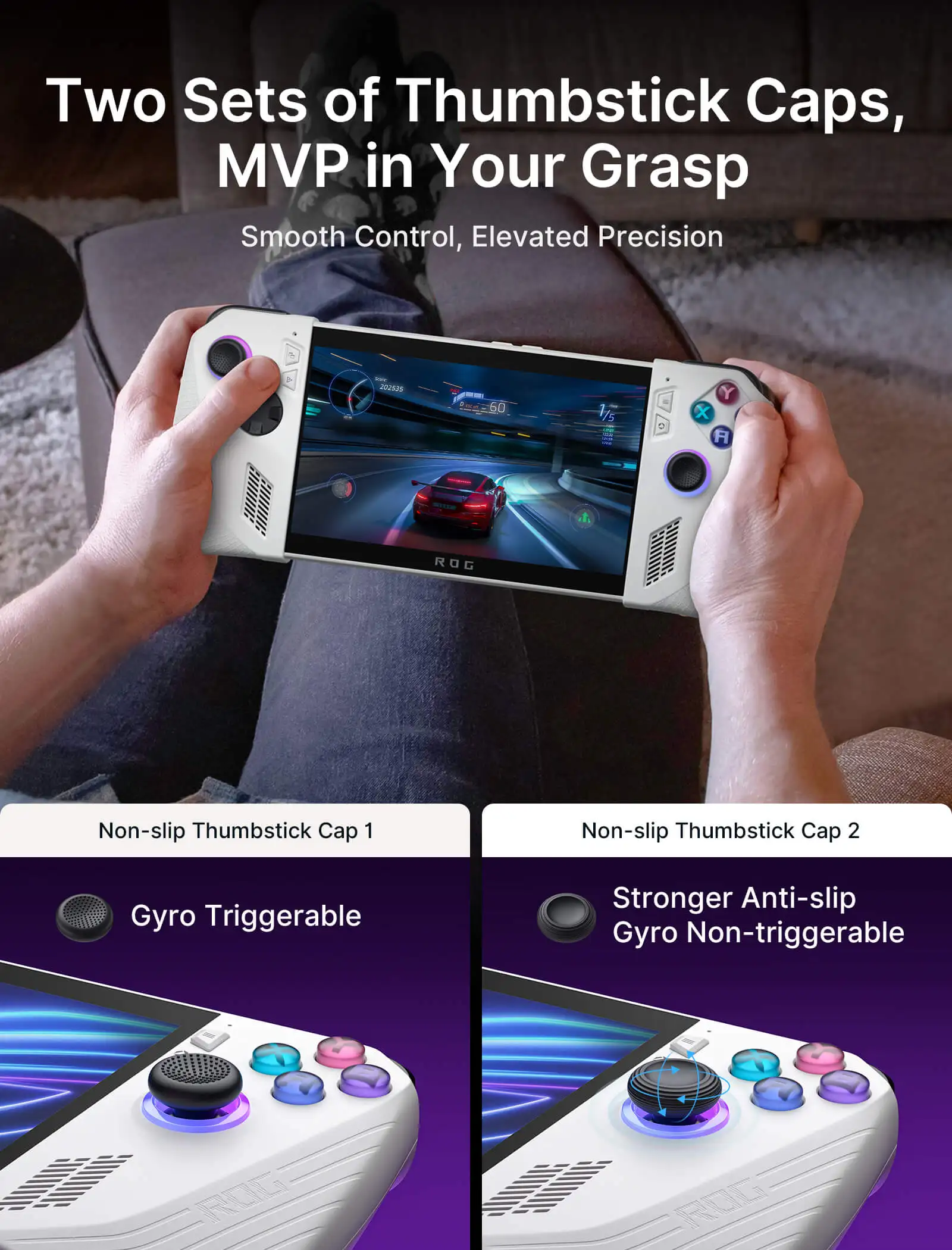 ROG Ally Silicone Grip Case, Soft Silicone Protective Skin Sleeve, Game Console Cover for ASUSS ROG Allys Gamings Handheld