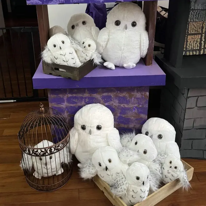Lindo pájaro muñeca búho marrón búho blanco juguete de peluche de dibujos animados encantador 30/40cm pareja de peluche búho muñeca Animal juguete cumpleaños novia regalo