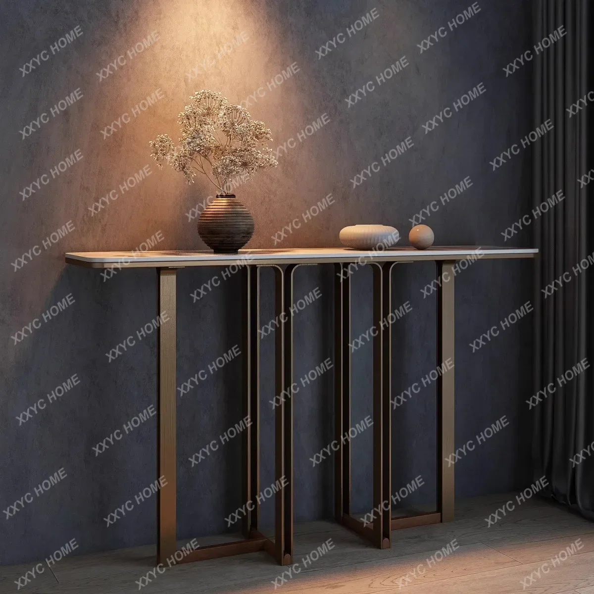 A New Chinese Corridor Aisle Entrance Table  Marble Entrance Table Creative Entrance Hall End View Platform