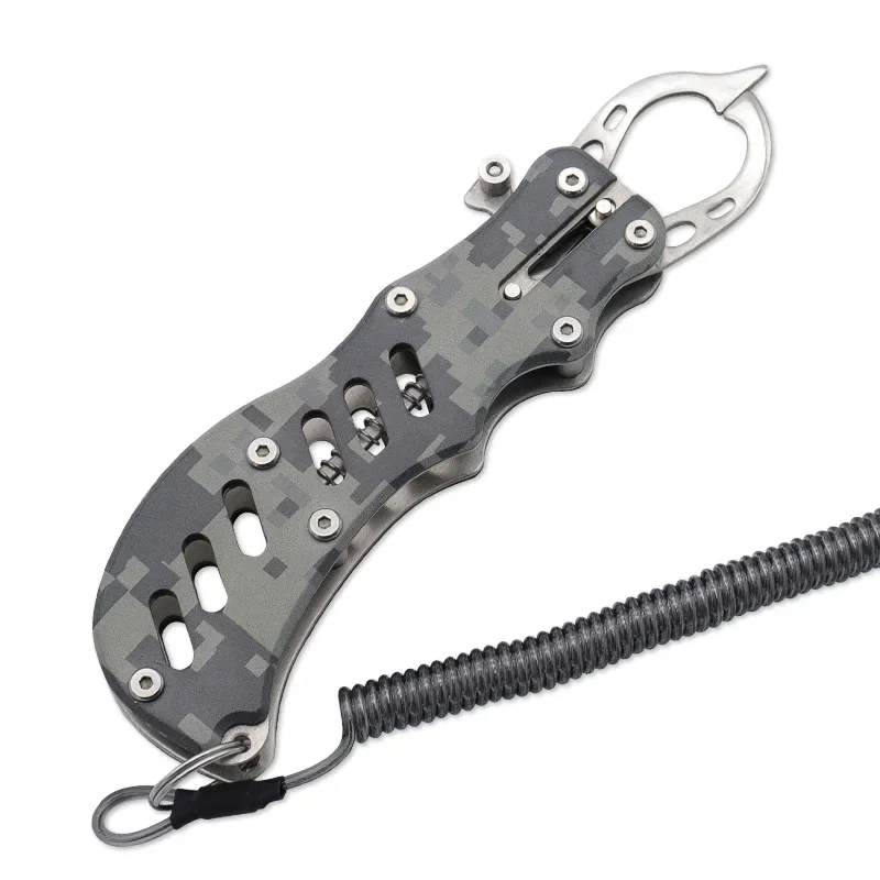 Dobeli Fishing Lip Gripper Stainless Steel Fish Controller Portable Multifunctional Fish Grip Tools Fishing Pliers Accessories